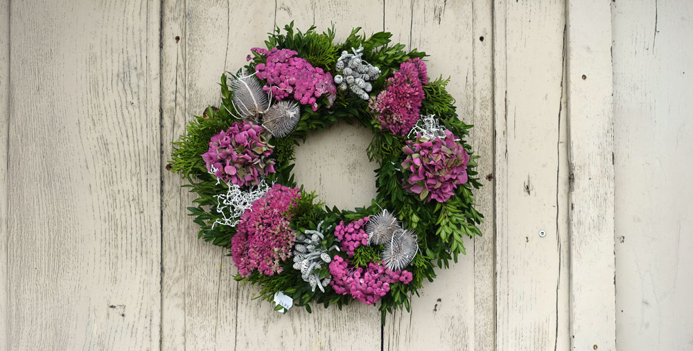 Türkränze im Herbst, Gartencenter Pfalz