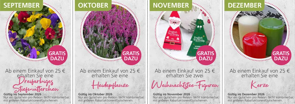 Gutscheine aus der Gutscheinkarte 2026